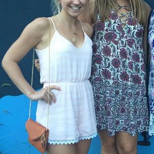 Francesca’s Pink & White Romper